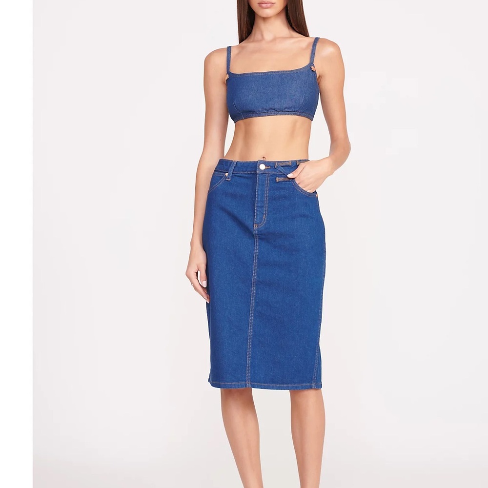 Staud x Wrangler Denim Skirt